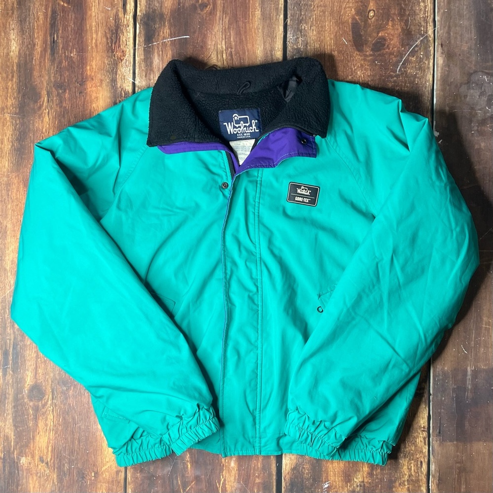 Vintage Woolrich Gore-Tex Coat. Large. Teal. - Picture 1 of 8